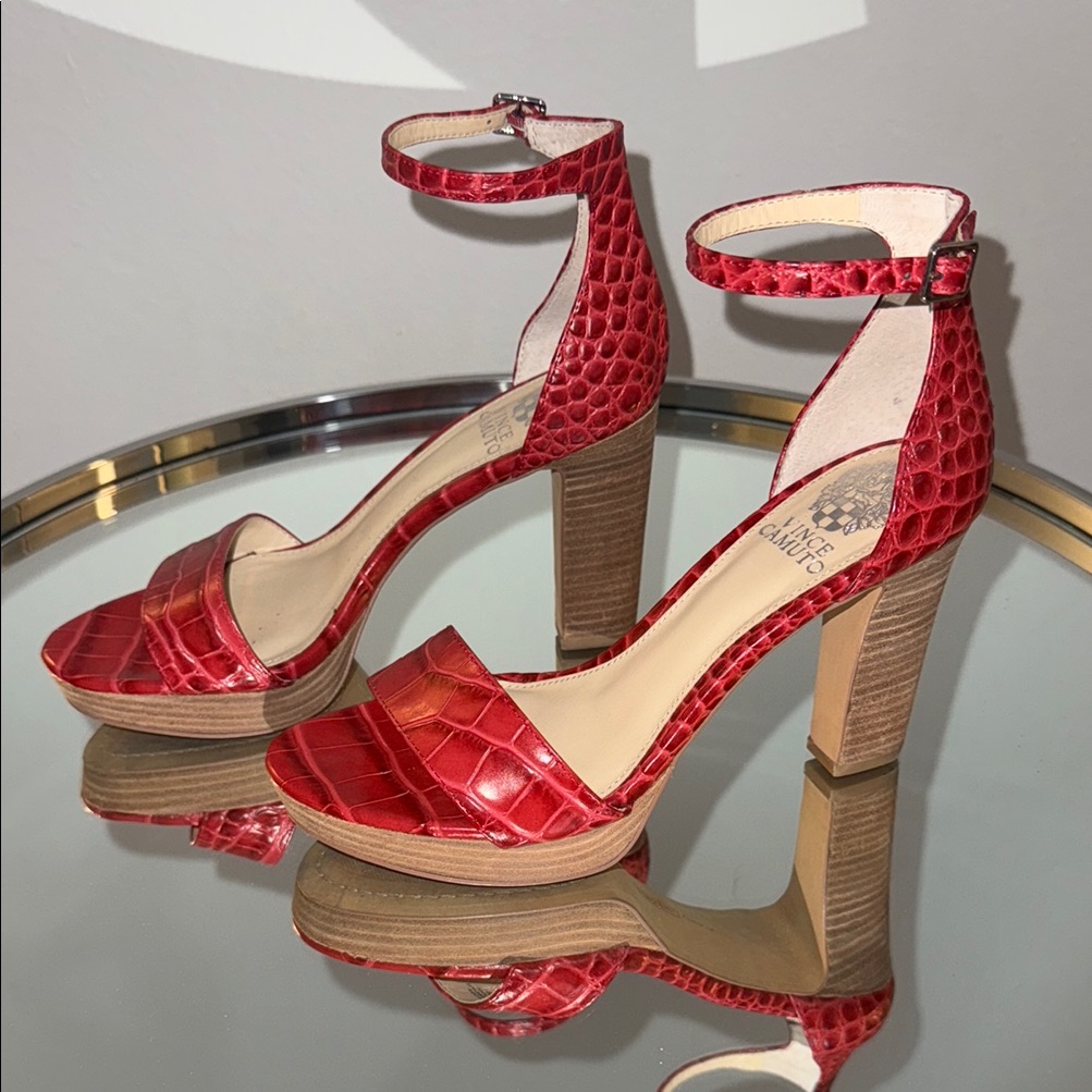 Vince Camuto Red Heels Elegant And Sophisticated